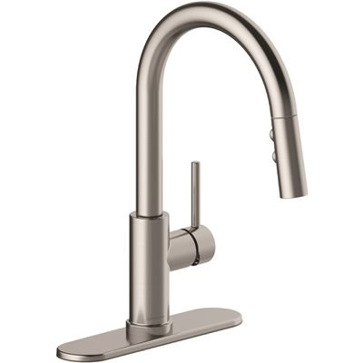 Seasons Westwind Single-Handle Pull-Down Sprayer Kitchen Faucet in Stainless Steel (320467878)