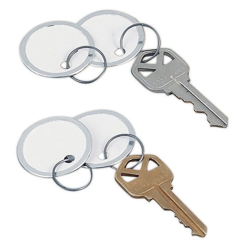 Avery Round Metal Rim Key Tag (50-Pack) (White)