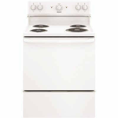Hotpoint ENERGY STAR 30 In. 5.0 cu. ft Coil Electric Freestanding Range, Standard Clean, White