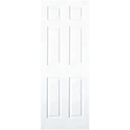 Masonite 30 In. X 80 In. 1.375 In. Primed 6 Panel Hollow Core Composite Slab Interior Door
