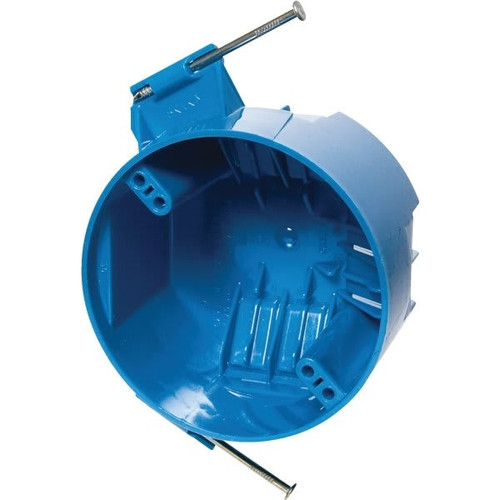 Carlon 1-Gang Round New Work Pvc Ceiling Electrical Box (Blue)