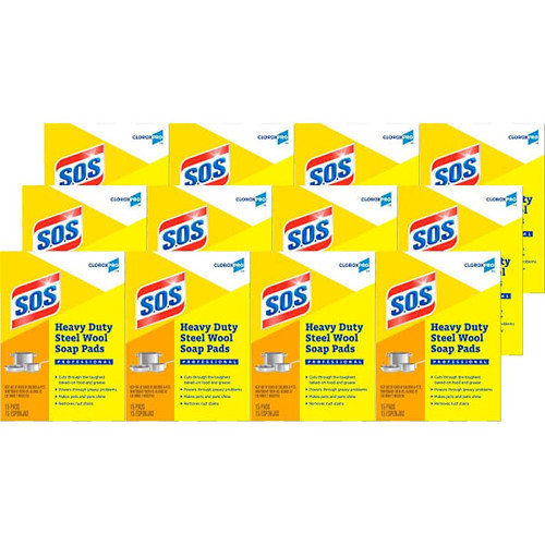 Sos Steel Wool Soap Pads Case Of 12