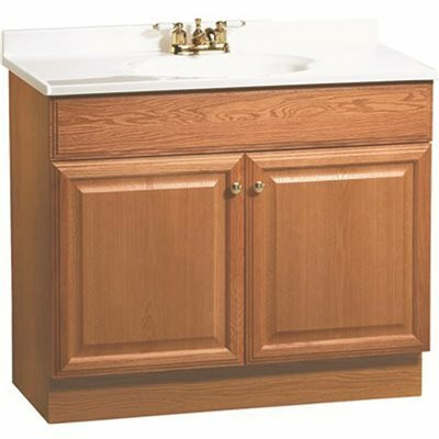 Seasons 36.5 In. W X 35.12 In. H X 18.75 In. D Bathroom Vanity Cabinet, Oak