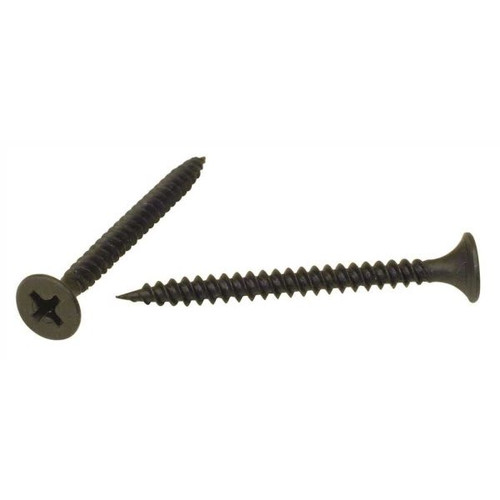 #8 X 3" Phillips Drive Thread Drywall Screws Black Package Of 2
