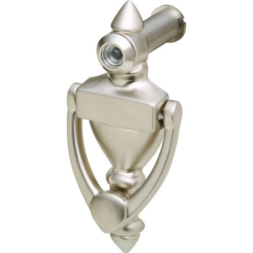 2-1/2" Door Knocker , 160 Degree Viewer 1/2" Diameter, Satin Nickel