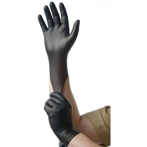 Ambitex Medium Black Nitrile Powder-Free Gloves, Package Of 100