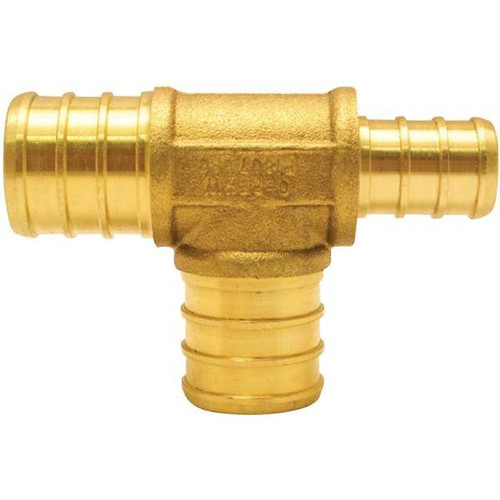 Apollo Pex-B 3/4" X 1/2" X 3/4" Brass Barb Reducing Tee