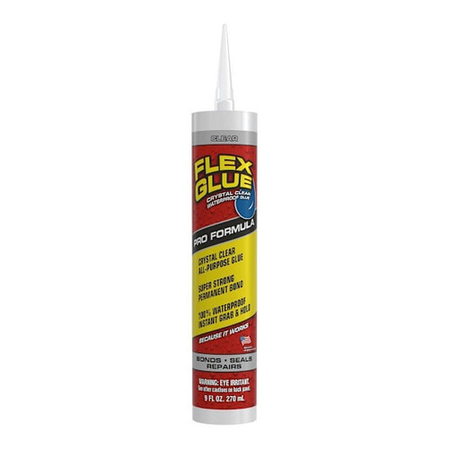 Flex Seal Pro-Formula Rubberized Waterproof Adhesive, Clear, 9 Oz., Case Of 6