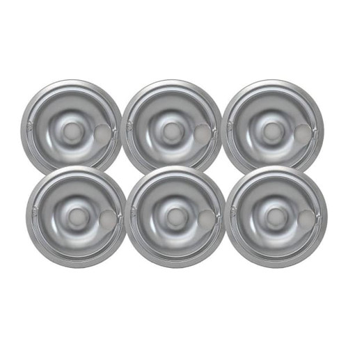 GE 8" Chrome Drip Bowl Ge/hotpoint, Package Of 6
