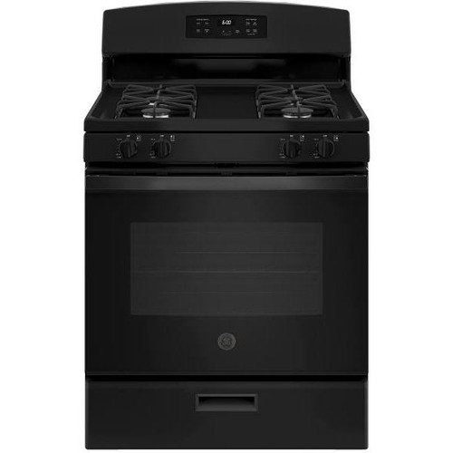 GE 30 In 4.8 Cu Ft Free-Standing Gas Range In Black