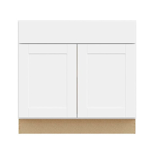 Hampton Bay 36" W X 345" H X 24" D Shaker Assembled Sink Base Cabinet Satin