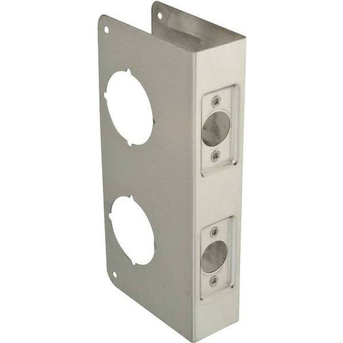 Don-Jo Wrap-Around Lockset And Deadlock Plate, 9 In, Silver, 2-3/4 In Back Set