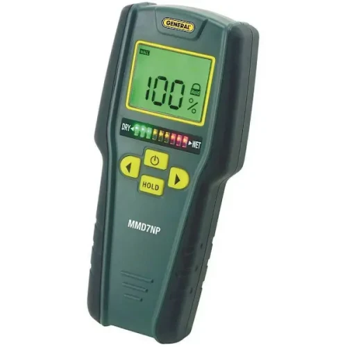 General Tools Moisture Meter, Pinless, Digital Lcd With Tricolor Bar Graph 261339
