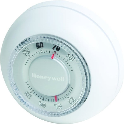 Honeywell 24 Volt Snap Action Heat Only Thermostat, Round, 3-11/16" Diameter