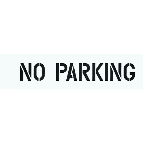 Hy-Ko "No Parking" Parking Lot Stencil, 3" Letters, Re-Usable Plastic, 24 X 5"