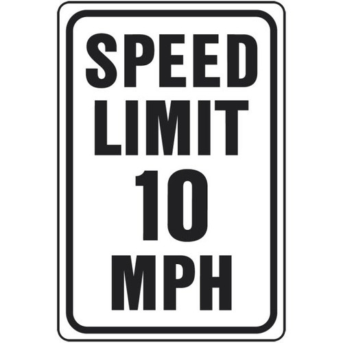 Hy-Ko 18 In. X 12 In. Aluminum Speed Limit 10 Mph Sign 245445