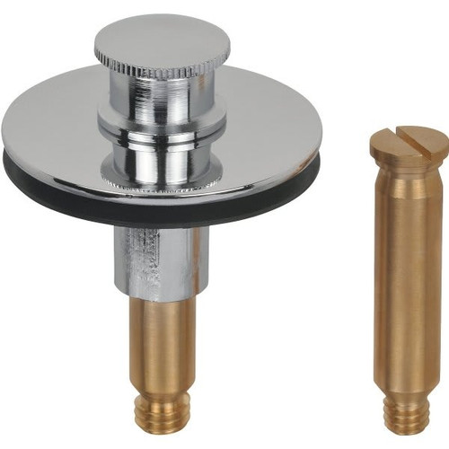IPS 3/8" And 5/16" Posts Brass Push 'n Lift Tub Drain Stopper In Chrome Finish