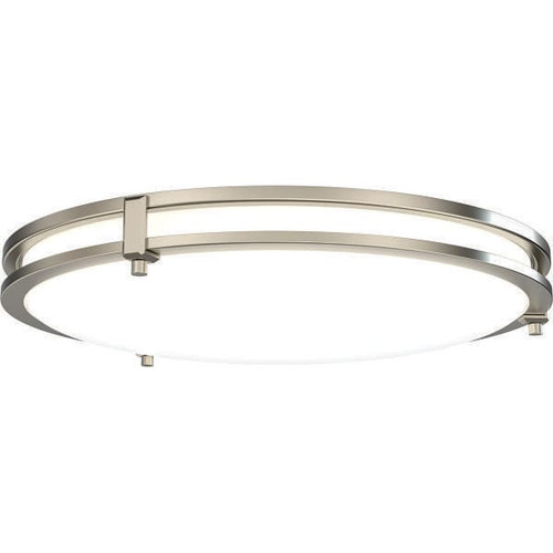 Juno Saturn 16" Round LED Flush Mount With Switchable Cct, Brushed NICKEL 355435
