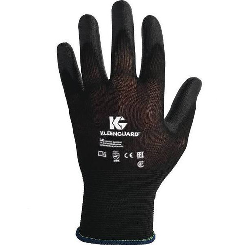 Kleenguard G40 Size 9.0 L Blk Poly Coated Glves Hi Dexterity Package Of 12
