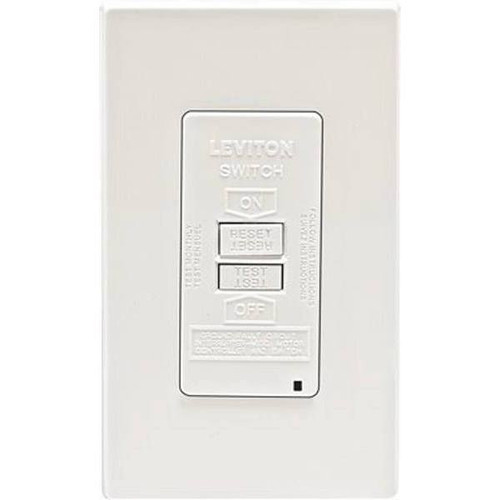 Leviton 20 Amp, 125 Volt, Nema 5-20r Smart,a 2-Pole Blank Duplex Gfci Led, White