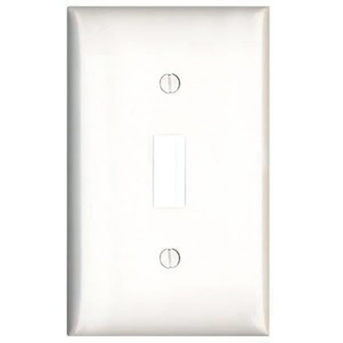 Leviton White 1-Gang Toggle Wall Plate Midsize