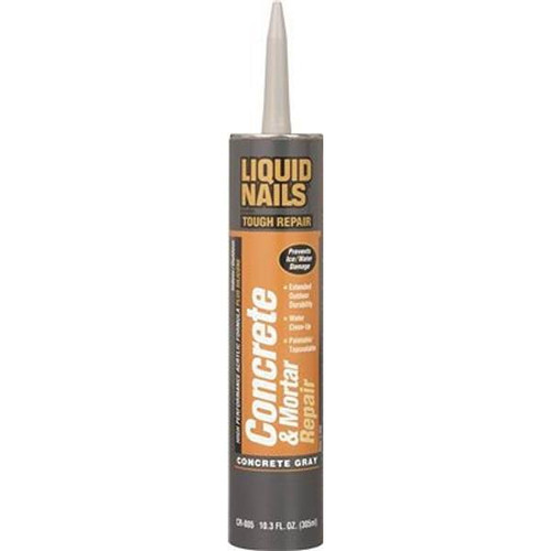 Liquid Nails Tough Repair 10.3 Oz Gray Int/ext Concrete Repair Adhesive