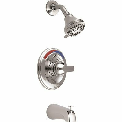 Delta 1-Handle Wall Mount Tub And Shower Faucet Trim Kit, Chrome