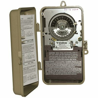 Tork 40 Amp 24 H Indoor/Outdoor Mechanical Time Switch For Same Time Every Day