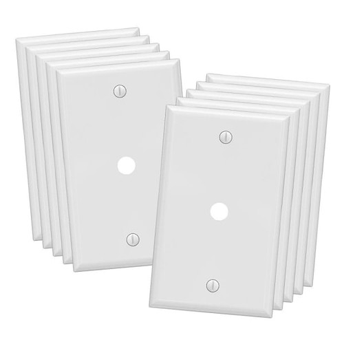 Maintenance Warehouse Single Telephone/cable Wall Plate White Package Of 10