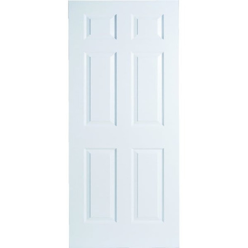 Masonite 32 X 80 In. 1-3/8 In. Thick 6-Panel Hollow Core Slab Door Primed