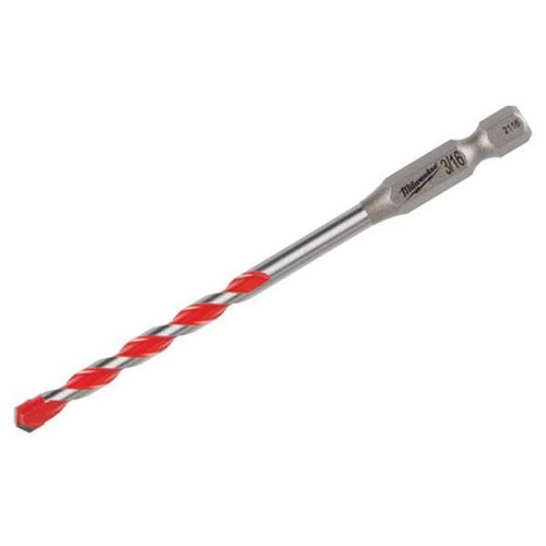 Milwaukee 3/16 In X 2 In X 4 In Shockwave Carbide Hammer Drill Bit
