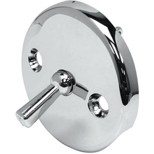 Proplus Round Overflow Trip Lever Plate, Clip Type, Chrome Plated 243237
