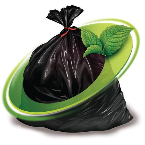 Mint-X 44 Gal 40 " X 46 " 1.7 Mil Black Rodent Repellent Trash Bags Case Of 100