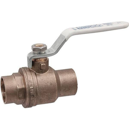 Nibco 3/4 In Brass Lead-Free Solder Two-Piece Full Port Ball Valve