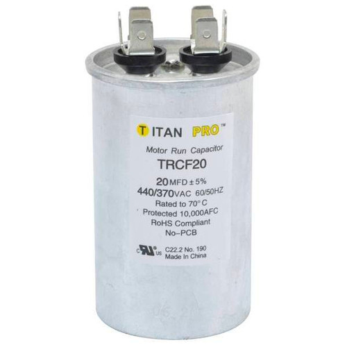 Packard Titan PRO Run Capacitor 20 MFD 440/370 Volt Round, Box Of 10