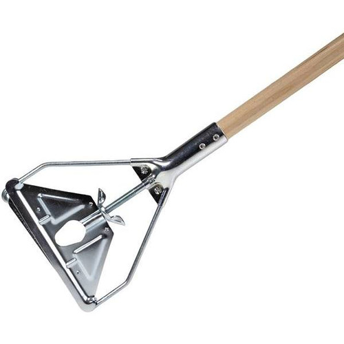 Renown 60" Wood Mop Handle W/ Stirrup Quick Change Metal Head