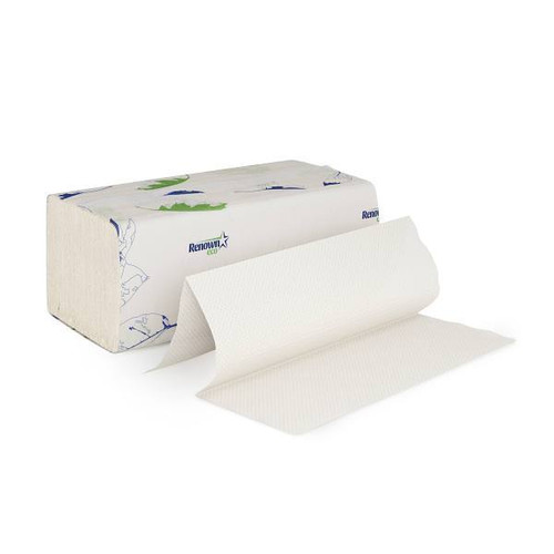Renown Eco 1-Ply Multifold Towels, White, Case Of 16