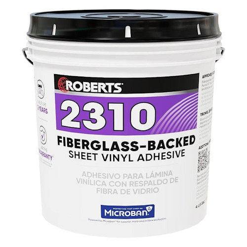 Roberts Fiberglass-Backed Sheet Vinyl Adhesive, 4 Gallon (15.14 L)