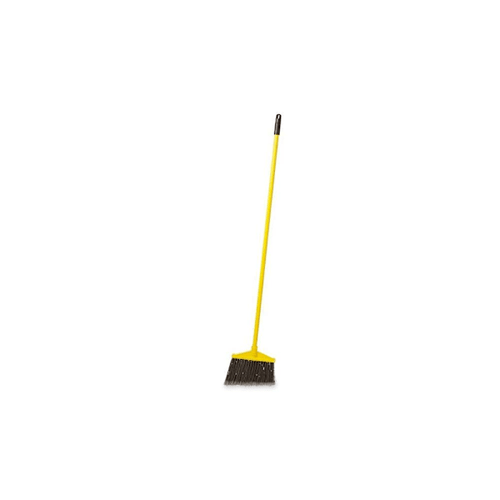 Rubbermaid Commercial 10.5 In. Angle Broom, Vinyl-Coated Metal Gray And Yellow