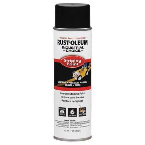 Rust-Oleum 17 Oz S1600 System Black Inverted Striping Spray Paint Package Of 6