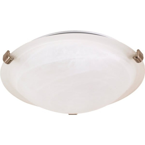 Satco Brushed Nickel 12 Tri Clip Flush Fixture 709790