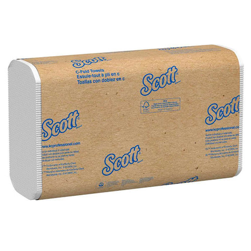 Scott Essential C-Fold Paper Towels Absrbncy Pckts 12 Packs-Case Carton Of 12