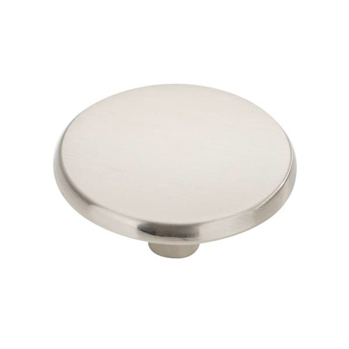 Seasons 1.5 In. Flat Round Brushed Nickel Cabinet Knob, Package Of 25