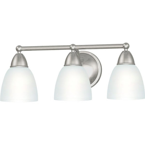 Seasons Anchor Point 8 In. 3-Light Incandescent Bath Vanity (Brushed Nickel)