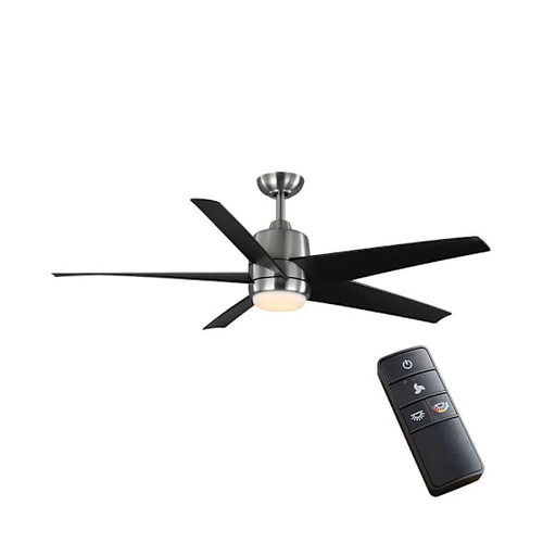 Seasons Quick Install Vega 54" Brushed Nickel LED Ceiling Fan 5-Blade