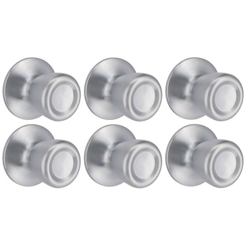 Shield Security Tulip Keyless Passage Door Knob In Satin Chrome Package Of 6