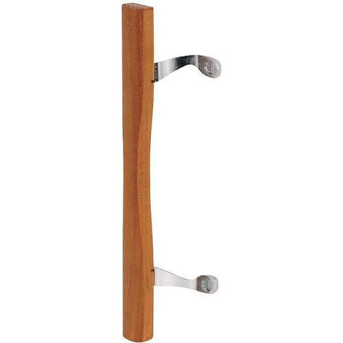 Sliding Glass Door Pull Wood Handle Diecast Construction Chrome