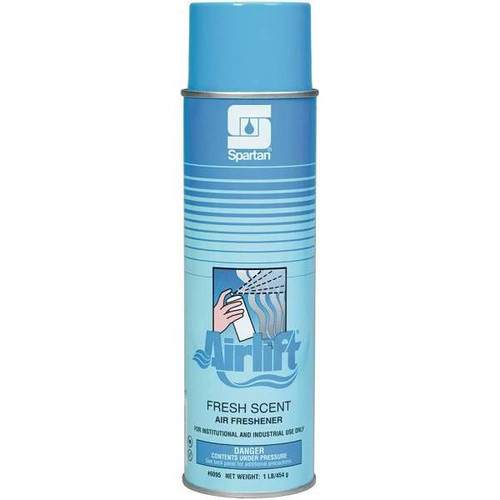 Spartan Airlift Aerosol Can Air Freshener Spray, Fresh Scent, 16 Oz, Case Of 12
