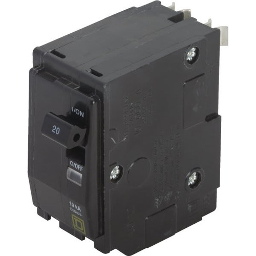 Square D Pcb 20 Amp Double Pole Breaker - Qo Series