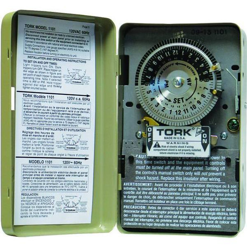 Tork 40 A 1-Channel 24-Hours Indr Mechanical Time Switch For Same Time Every Day